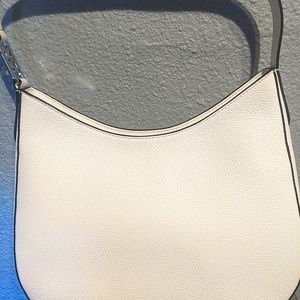 Michael Kors Kensington Pebbled Leather Silver Hardware Large Hobo Shoulder Bag